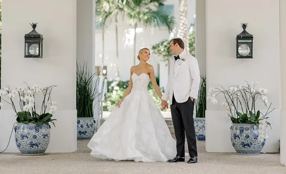 Cameron & Alexandra Brazill wedding film at The Pelican Club Jupiter - Coastal elegance cinematography